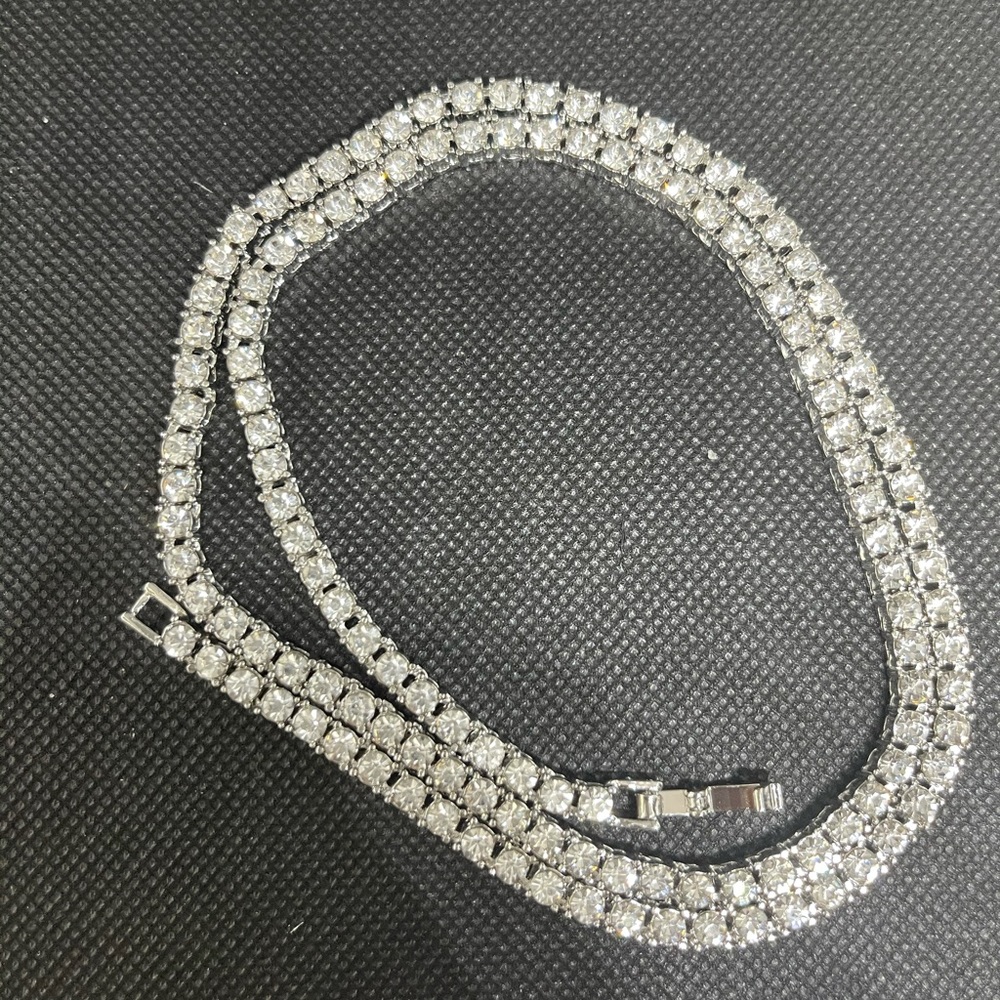 Tennis Necklace Iced-Out CZ’s - Picture 3 of 4